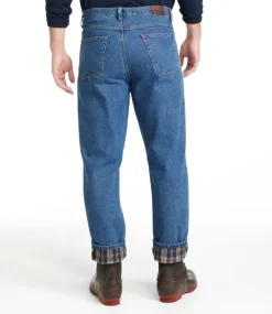 Hot L.L.Bean "Men's Double L® Jeans, Classic Fit, Flannel-Lined" Stonewashed