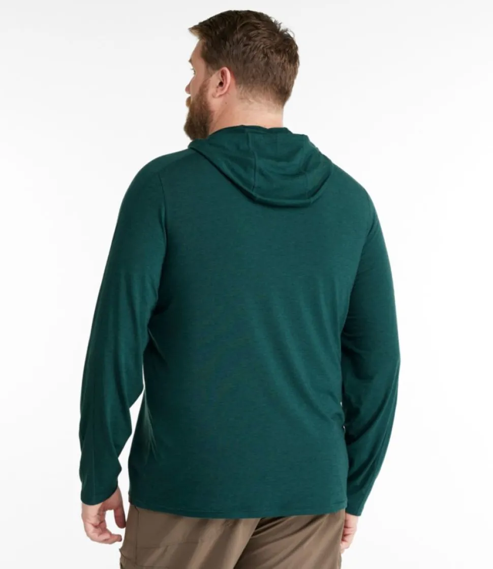 Outlet L.L.Bean "Men's Everyday SunSmart® Hooded Tee, Long-Sleeve Graphic" DarkPineLogo