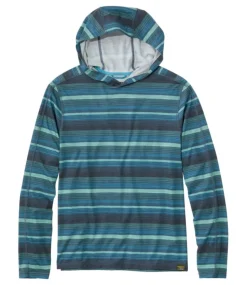 Store L.L.Bean "Men's Everyday SunSmart® Tee, Long-Sleeve Hoodie Stripe" IronBlueStripe