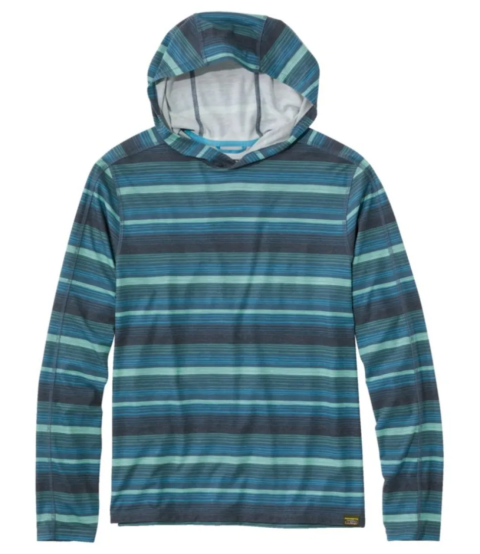 Store L.L.Bean "Men's Everyday SunSmart® Tee, Long-Sleeve Hoodie Stripe" IronBlueStripe