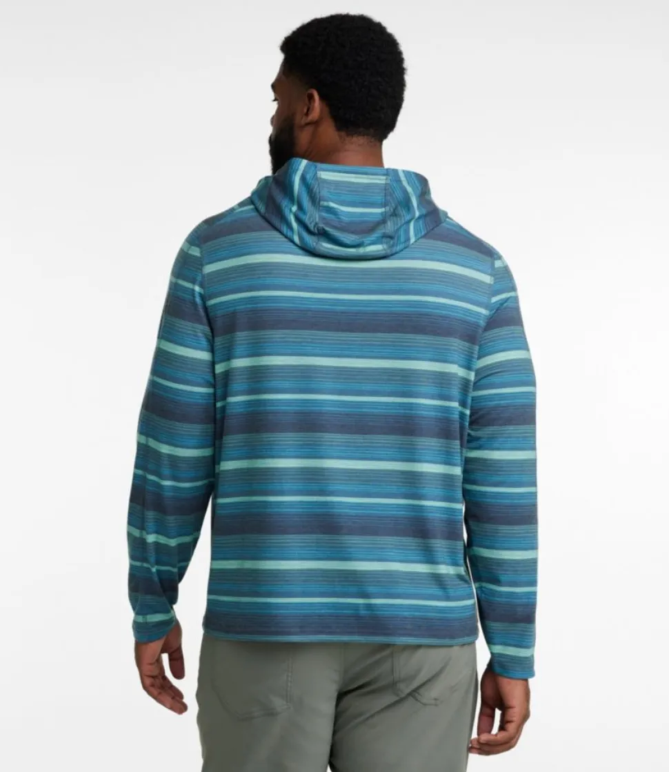 Store L.L.Bean "Men's Everyday SunSmart® Tee, Long-Sleeve Hoodie Stripe" IronBlueStripe