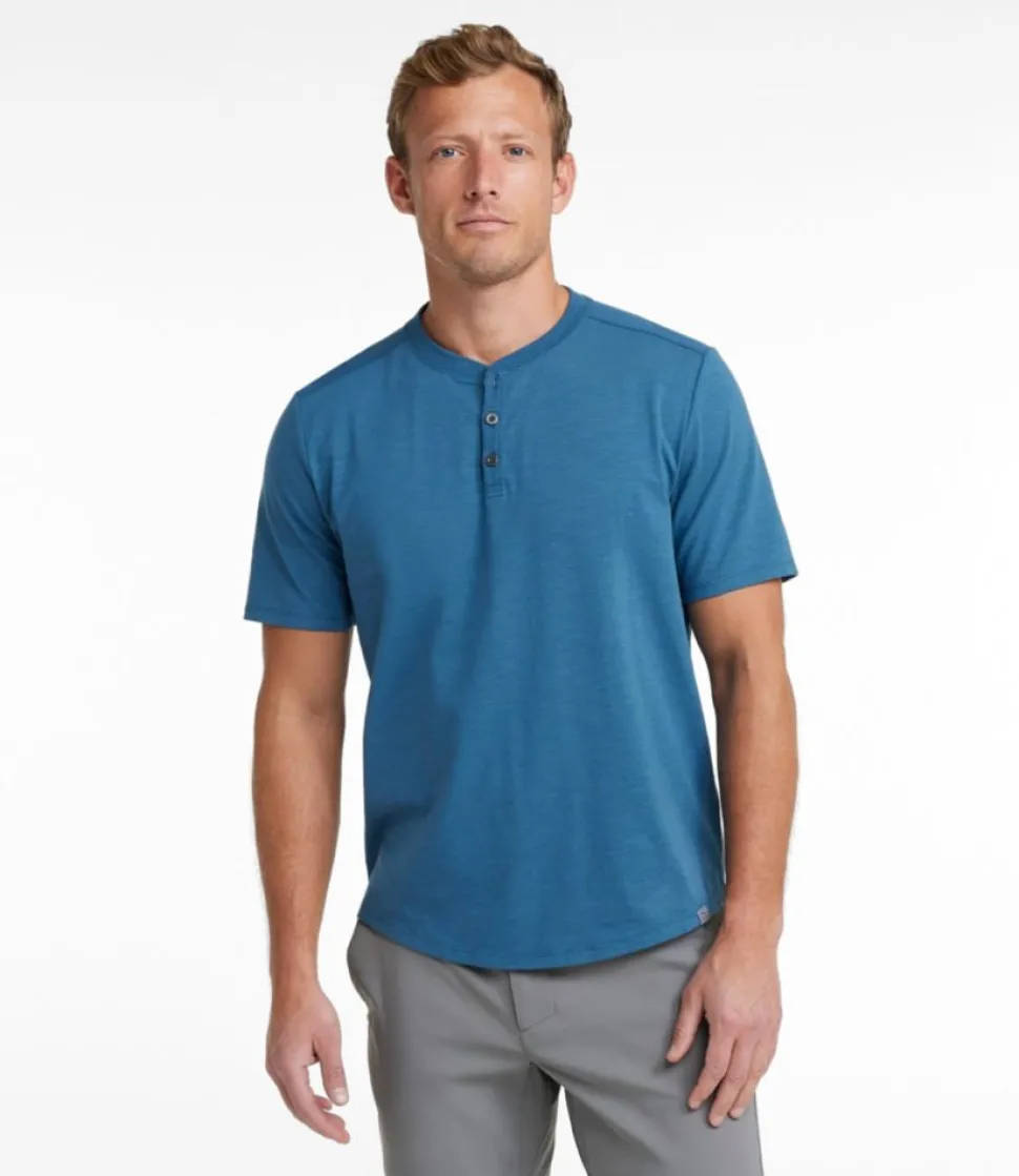Online L.L.Bean "Men's Explorer Slub Tee, Short-Sleeve Henley"