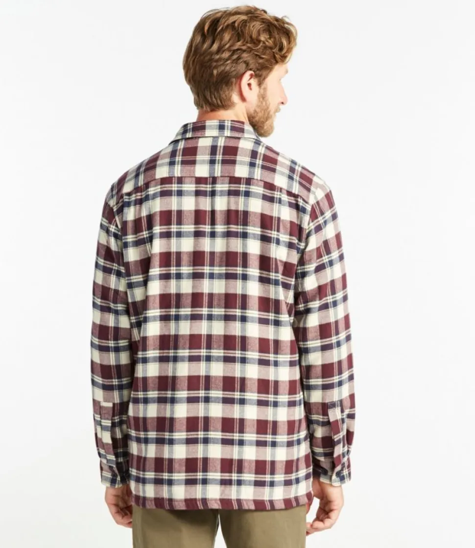 Sale L.L.Bean "Men's Fleece-Lined Flannel Shirt, Traditional Fit"