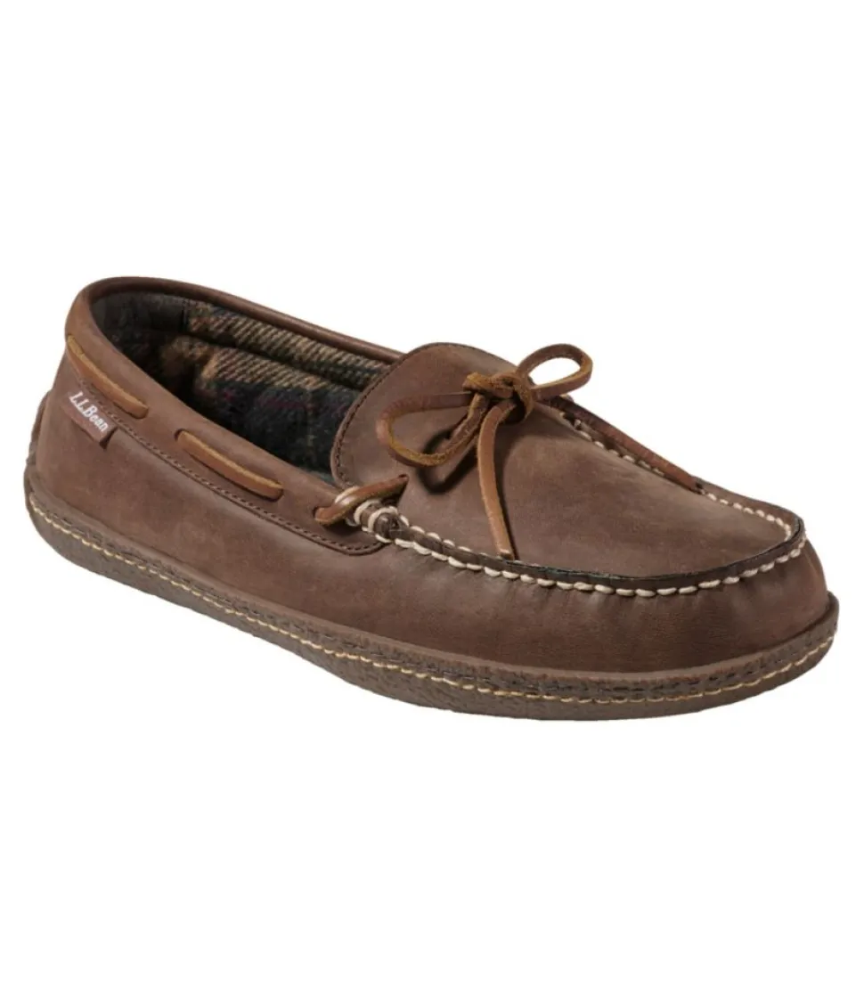 Sale L.L.Bean "Men's Handsewn Slippers, Flannel-Lined"