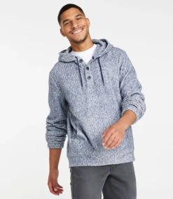 Shop L.L.Bean "Men's Heritage Marled Fleece Henley Hoodie"
