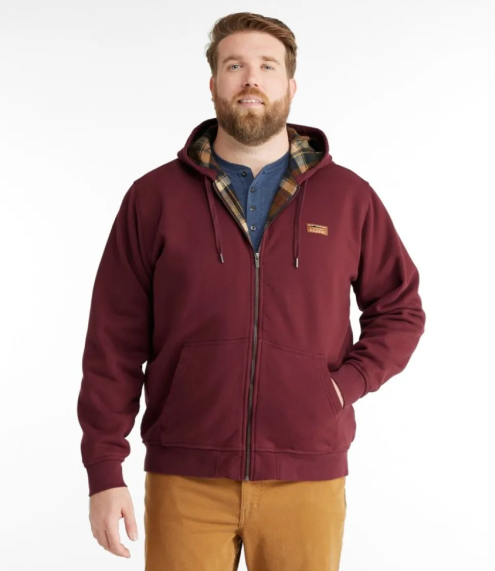 Best Sale L.L.Bean "Men's Katahdin Iron Works® Hooded Sweatshirt, Flannel-Lined"