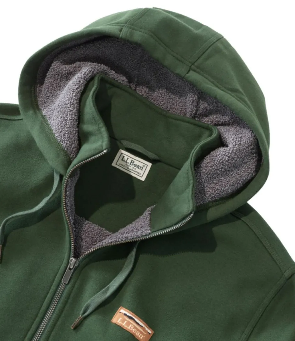 Fashion L.L.Bean "Men's Katahdin Iron Works® Half-Zip Sweatshirt, Hooded, Fleece-Lined"