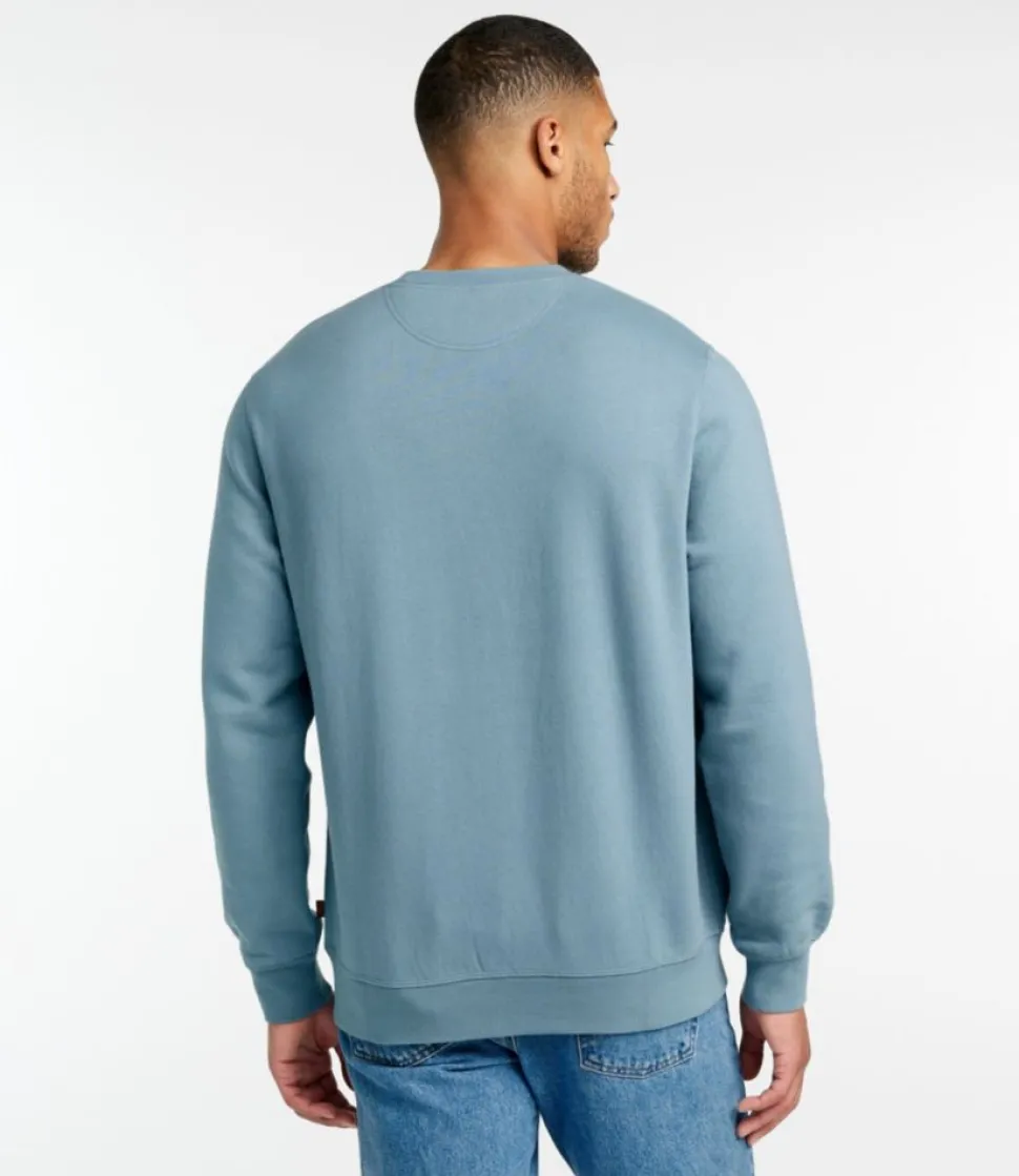 Cheap L.L.Bean "Men's Katahdin Iron Works® Sweatshirt, Crewneck, Graphic" LightMahogany/OutdoorEquipment
