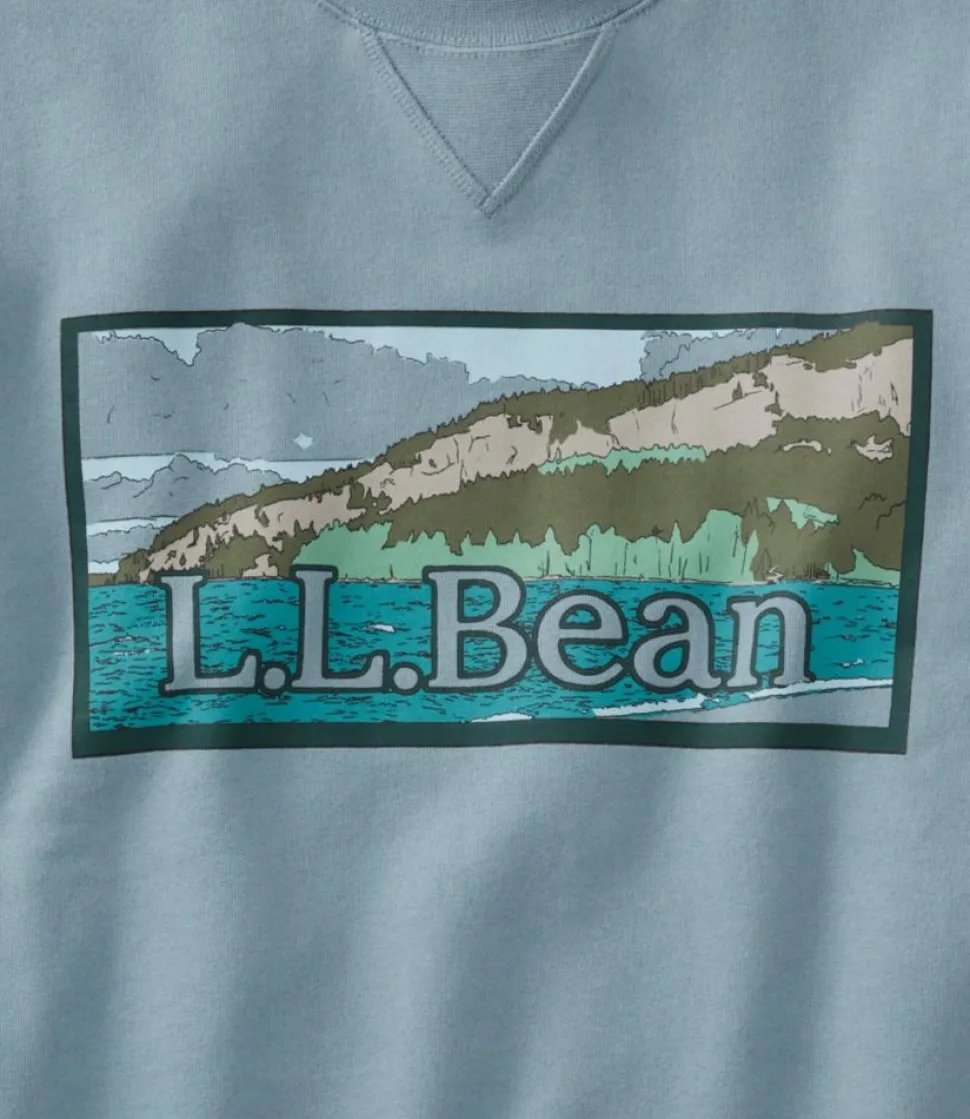 Cheap L.L.Bean "Men's Katahdin Iron Works® Sweatshirt, Crewneck, Graphic" LightMahogany/OutdoorEquipment