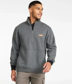 Fashion L.L.Bean "Men's Katahdin Iron Works® Half-Zip Sweatshirt, Utility"