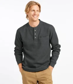 Discount L.L.Bean "Men's Katahdin Iron Works® Bonded Waffle Fleece Henley"