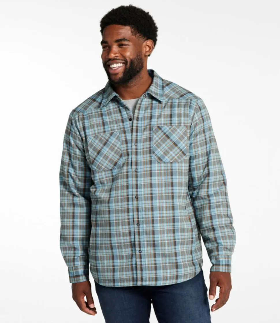 Hot L.L.Bean "Men's Katahdin Performance Flannel Shirt-Jacket, Hi-Pile Fleece-Lined Plaid"