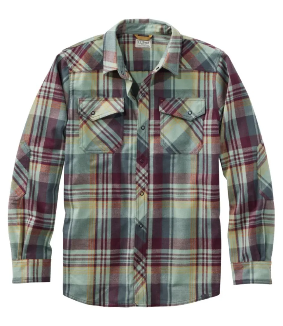 Fashion L.L.Bean "Men's Katahdin Performance Flannel Shirt, Slightly Fitted"