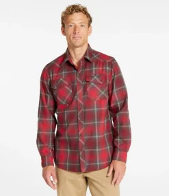 Fashion L.L.Bean "Men's Katahdin Performance Flannel Shirt, Slightly Fitted"