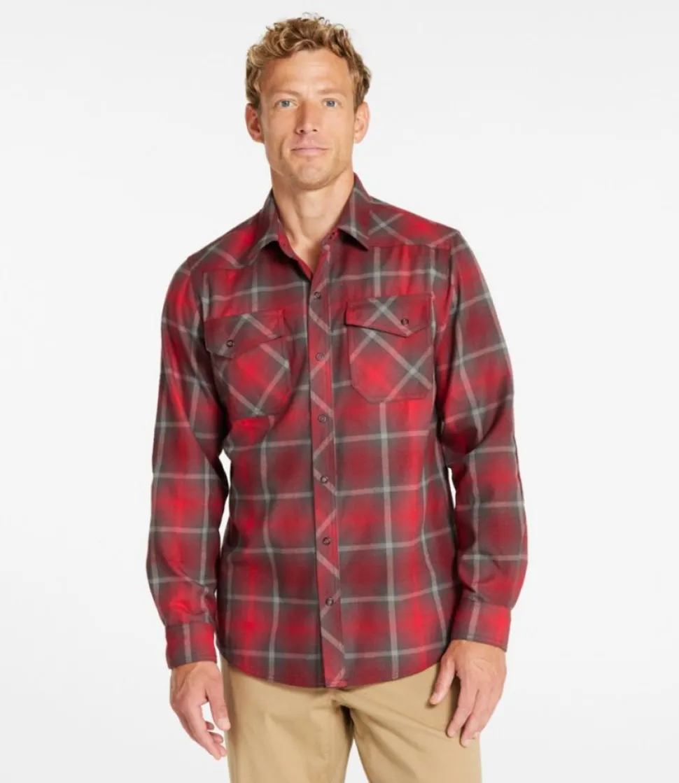 Fashion L.L.Bean "Men's Katahdin Performance Flannel Shirt, Slightly Fitted"