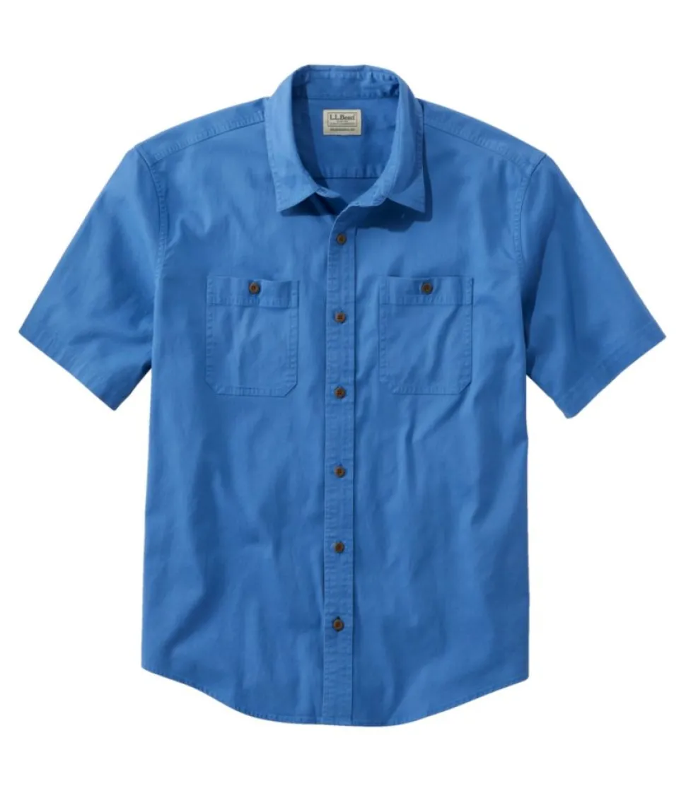 Shop L.L.Bean "Men's Lakewashed Camp Shirt, Short-Sleeve, Traditional Untucked Fit"