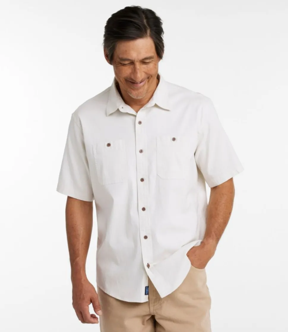 Shop L.L.Bean "Men's Lakewashed Camp Shirt, Short-Sleeve, Traditional Untucked Fit"