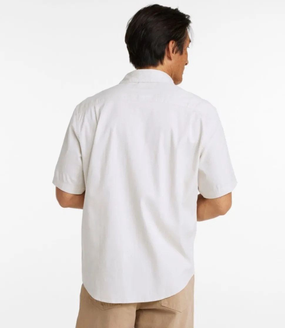 Shop L.L.Bean "Men's Lakewashed Camp Shirt, Short-Sleeve, Traditional Untucked Fit"