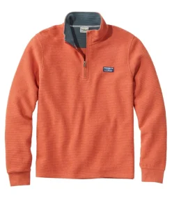 Outlet L.L.Bean "Men's Lakewashed Double-Knit Quarter-Zip Pullover"