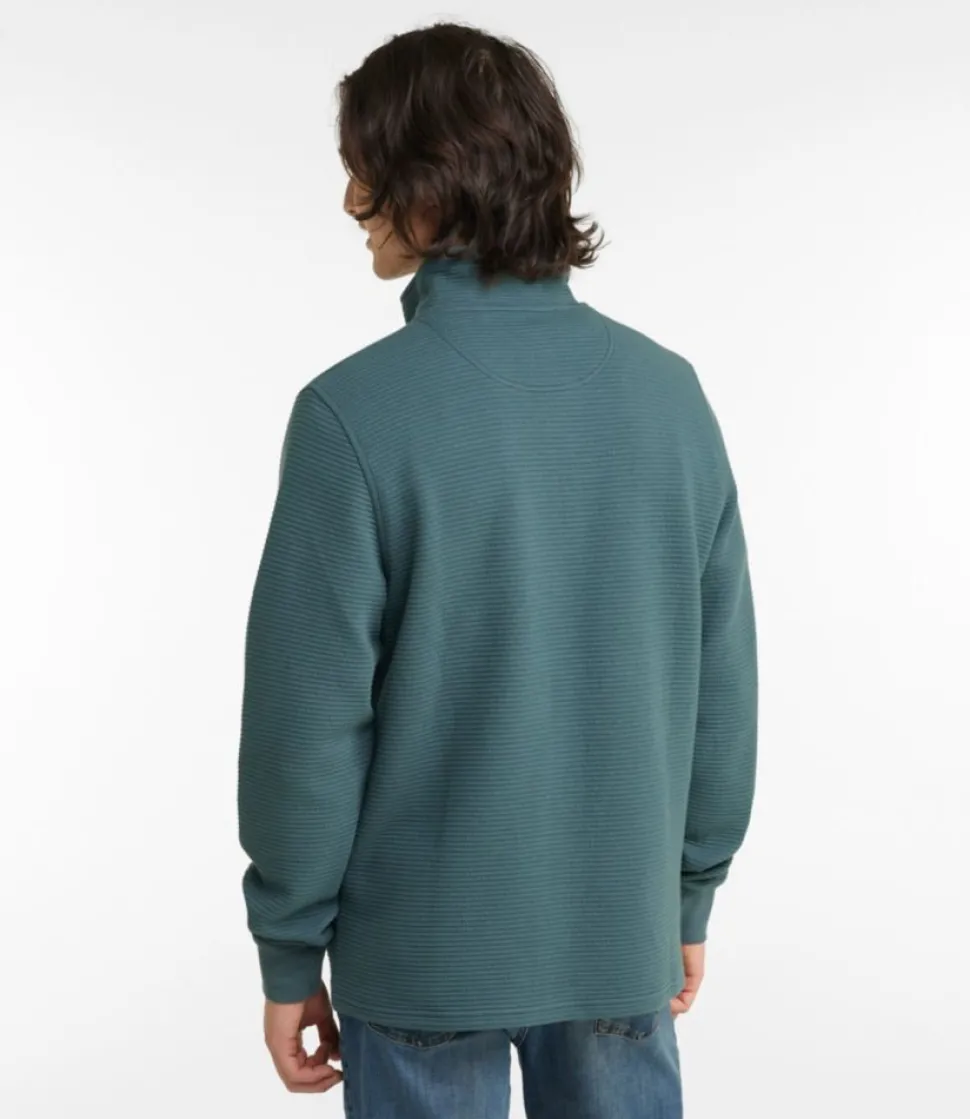 Outlet L.L.Bean "Men's Lakewashed Double-Knit Quarter-Zip Pullover"