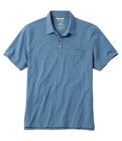 Best Sale L.L.Bean "Men's Lakewashed Performance Polo, Short-Sleeve" ChalkBlue