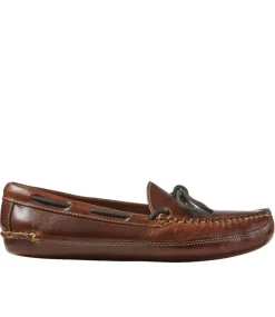 Cheap L.L.Bean "Men's Leather Double-Sole Slippers, Leather-Lined" Brown