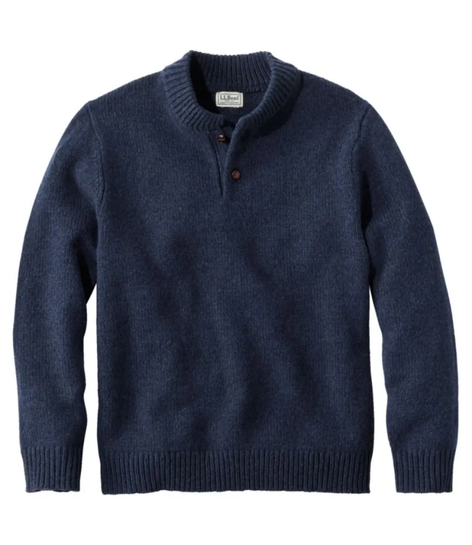 Hot L.L.Bean "Men's Classic Ragg Wool Sweater, Henley"