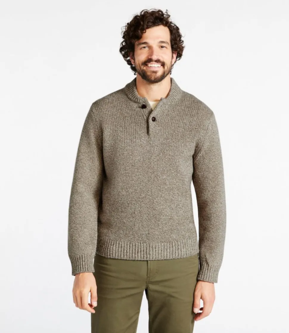 Hot L.L.Bean "Men's Classic Ragg Wool Sweater, Henley"