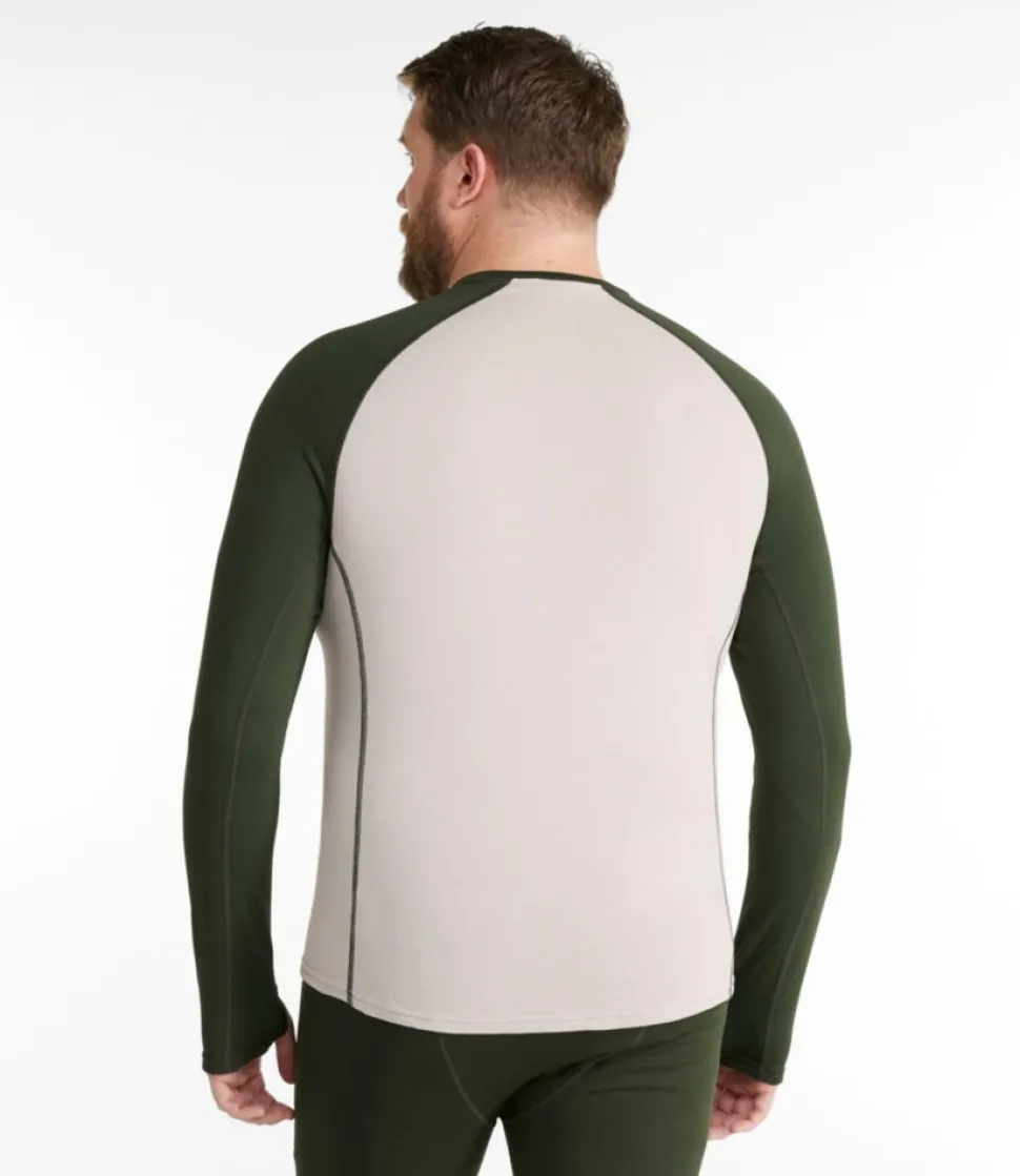 Fashion L.L.Bean "Men's Heavyweight Base Layer Crew, Long-Sleeve Graphic" ForestShade