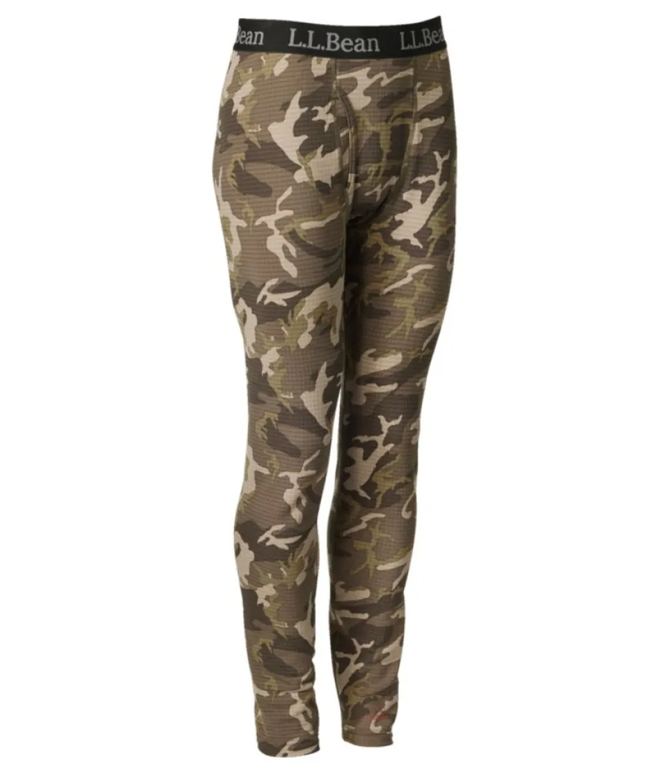 New L.L.Bean "Men's Heavyweight Base Layer Pant, Print" KelpGreenCamo
