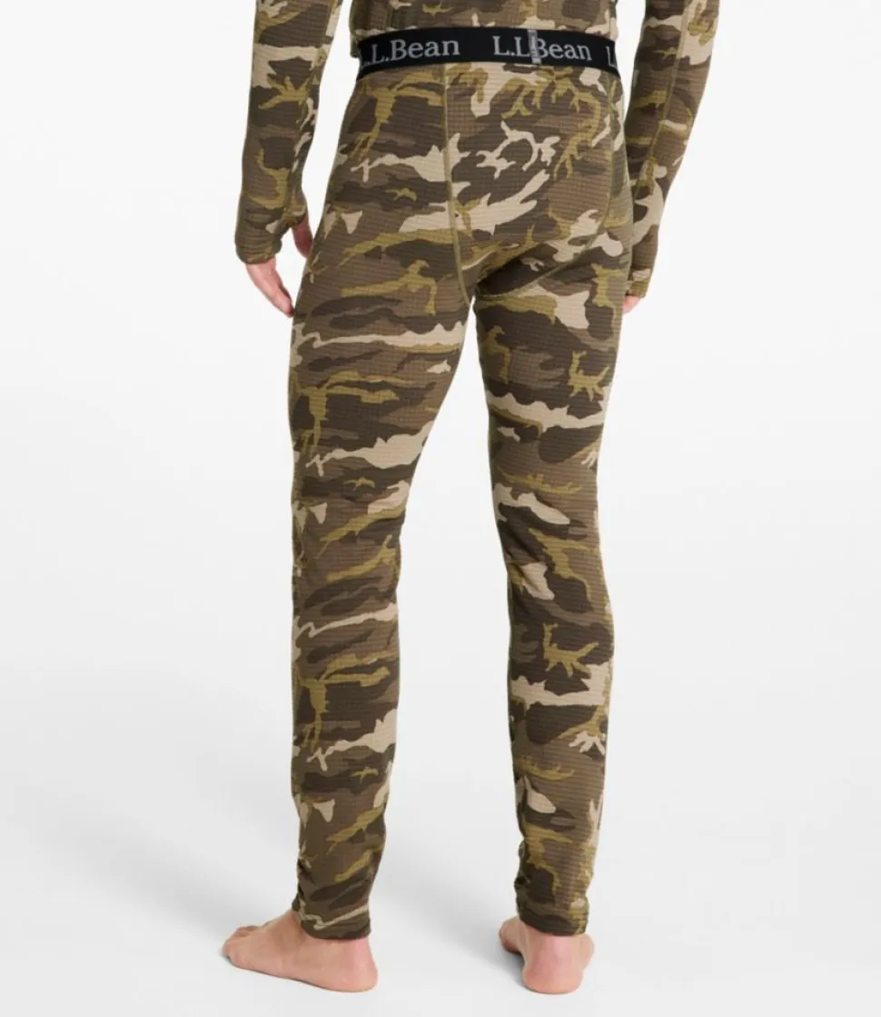 New L.L.Bean "Men's Heavyweight Base Layer Pant, Print" KelpGreenCamo