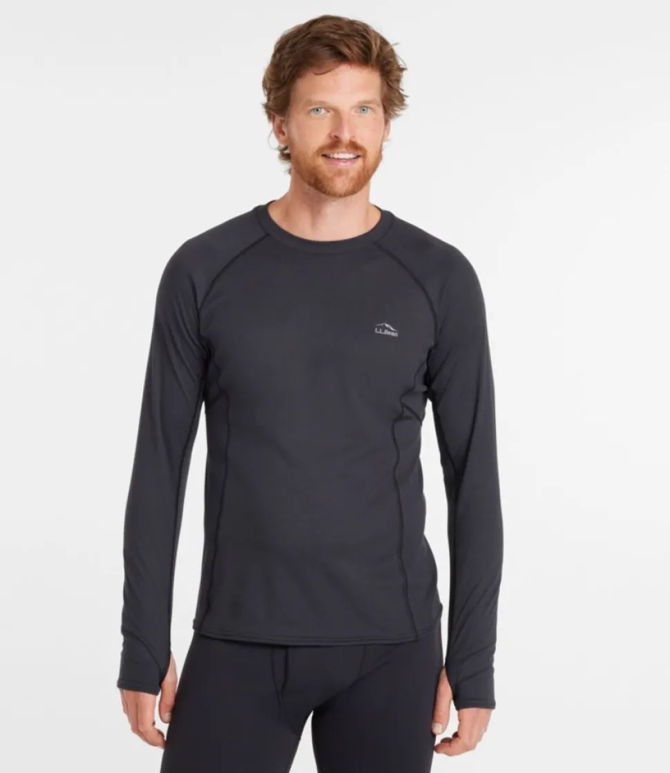 Clearance L.L.Bean "Men's Midweight Base Layer Crew, Long Sleeve" MarineBlue
