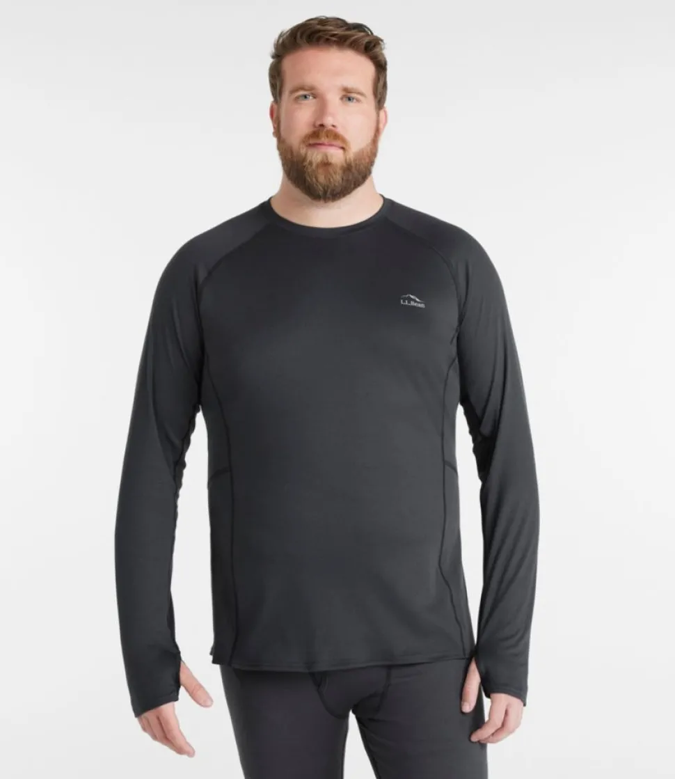 Clearance L.L.Bean "Men's Midweight Base Layer Crew, Long Sleeve" MarineBlue