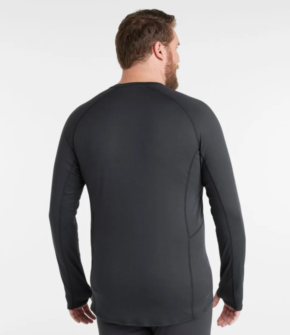 Clearance L.L.Bean "Men's Midweight Base Layer Crew, Long Sleeve" MarineBlue