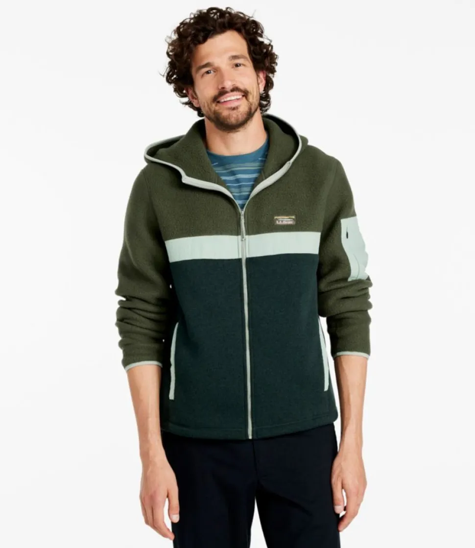 Online L.L.Bean "Men's Sweater Fleece Sherpa Hybrid, Full-Zip Hoodie"