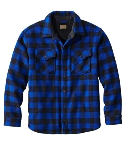 Fashion L.L.Bean "Men's Maine Guide Sherpa Lined Wool Shirt"