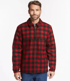 Sale L.L.Bean "Men's Maine Guide Zip-Front Jac-Shirt with PrimaLoft, Plaid"