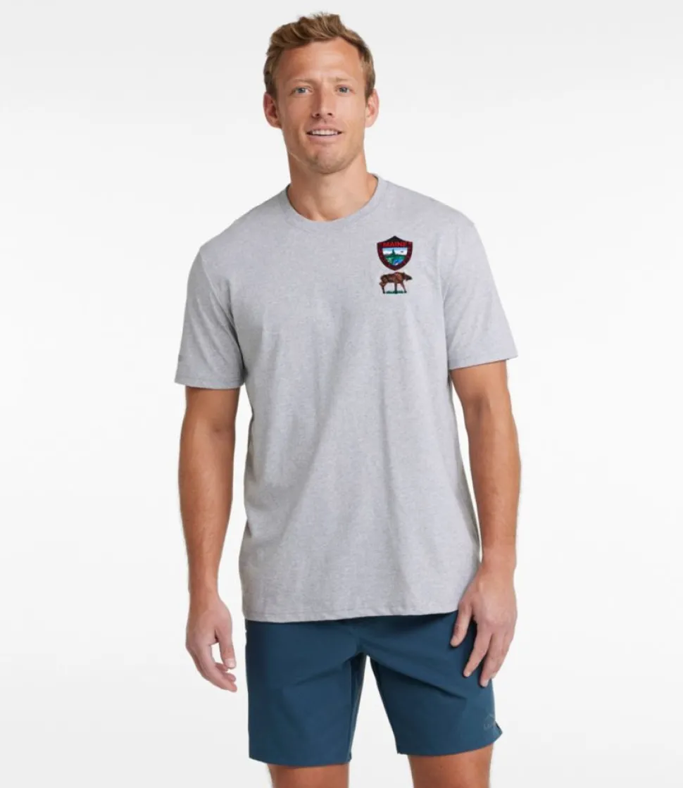 Store L.L.Bean "Men's Maine Inland Fisheries and Wildlife Tee, Moose" LightHeatherGrey