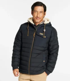 Cheap L.L.Bean "Men's Mountain Classic Down Hooded Jacket, Sherpa-Lined"