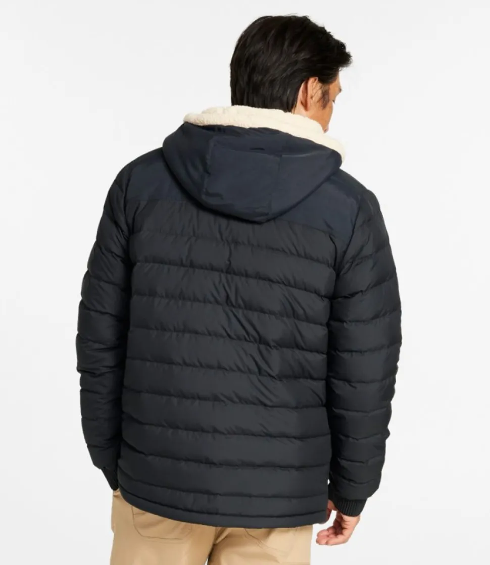 Cheap L.L.Bean "Men's Mountain Classic Down Hooded Jacket, Sherpa-Lined"