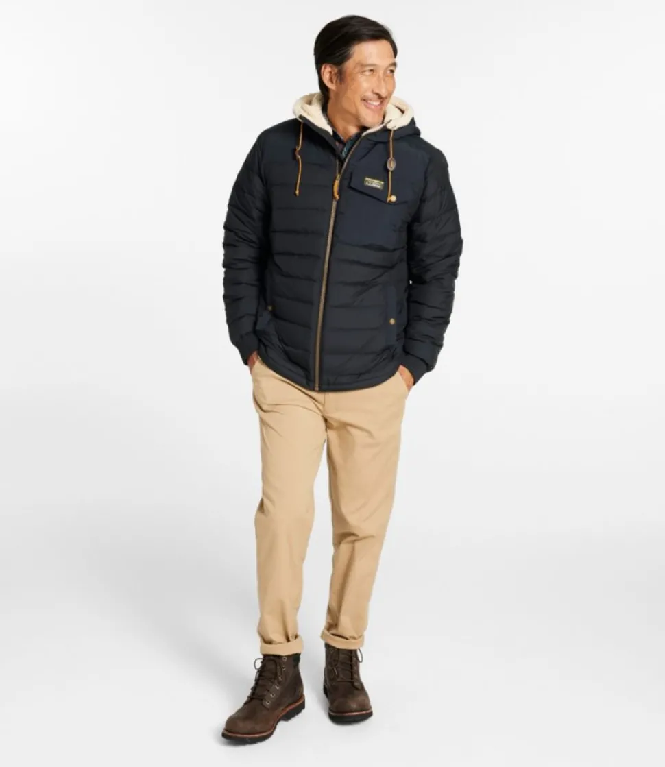 Cheap L.L.Bean "Men's Mountain Classic Down Hooded Jacket, Sherpa-Lined"