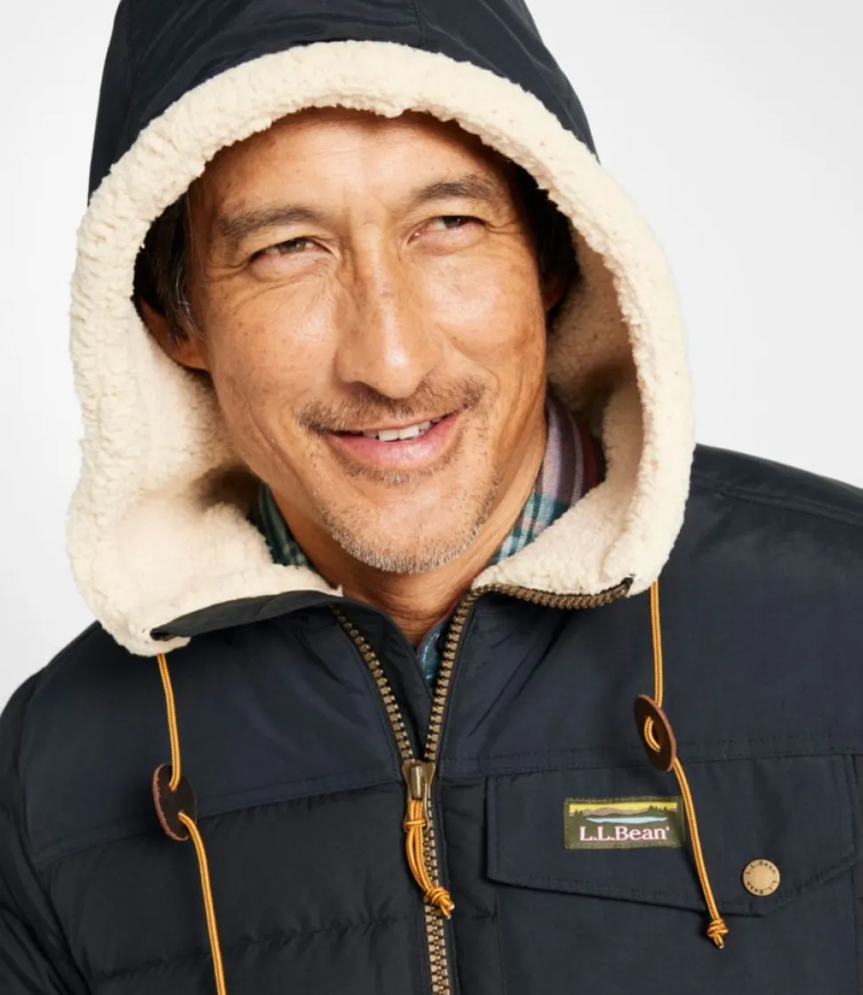 Cheap L.L.Bean "Men's Mountain Classic Down Hooded Jacket, Sherpa-Lined"