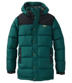 Online L.L.Bean "Men's Mountain Classic Down Parka, Colorblock" DarkPine/Black