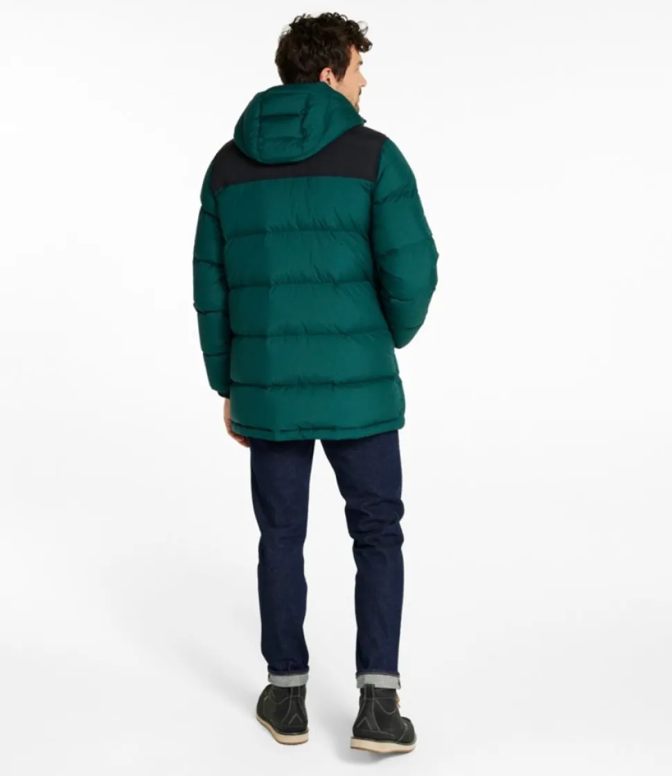 Online L.L.Bean "Men's Mountain Classic Down Parka, Colorblock" DarkPine/Black