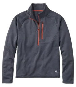 Discount L.L.Bean "Men's Mountain Fleece, Half-Zip" CarbonNavy