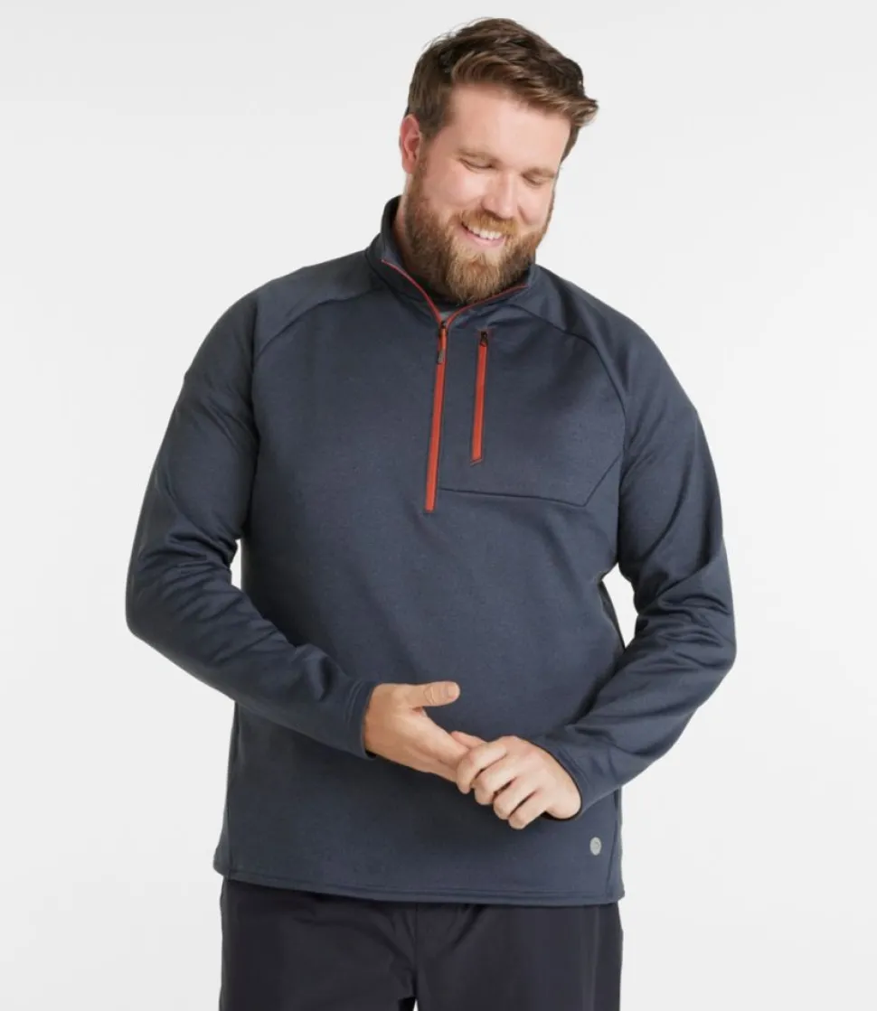Discount L.L.Bean "Men's Mountain Fleece, Half-Zip" CarbonNavy