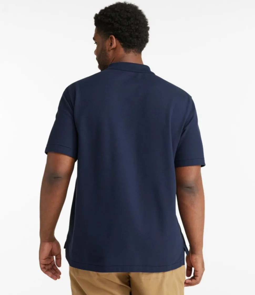 Best L.L.Bean "Men's Premium Double L® Polo, Hemmed Short-Sleeve with Pocket"