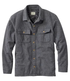 Discount L.L.Bean "Men's PrimaLoft Lined Chamois Shirt Jac, Traditional Untucked Fit"