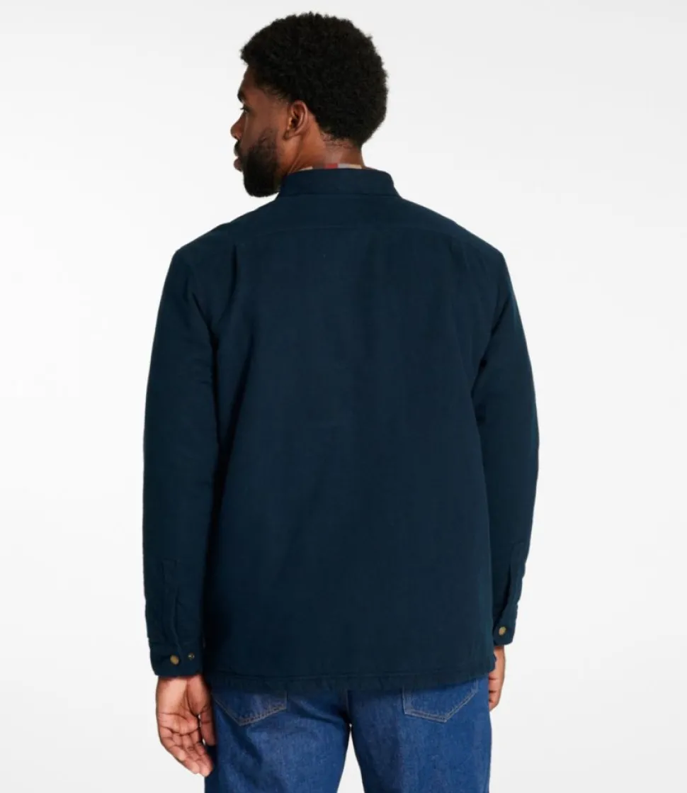 Discount L.L.Bean "Men's PrimaLoft Lined Chamois Shirt Jac, Traditional Untucked Fit"