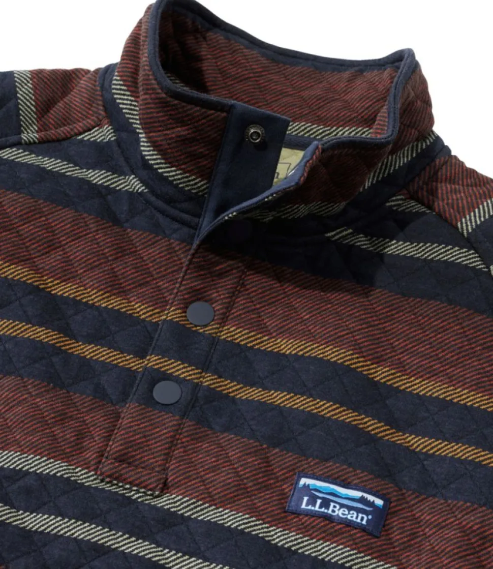 Outlet L.L.Bean "Men's Quilted Sweatshirt, Mockneck, Stripe"